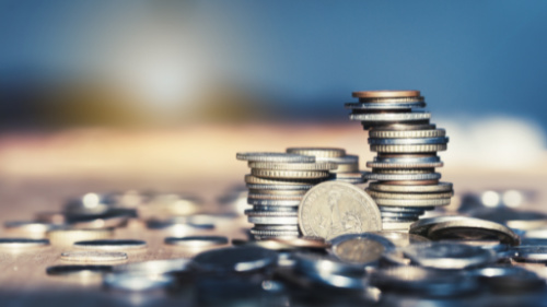 Stack of Gold and Silver Coins